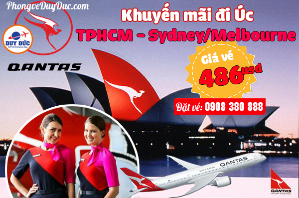 Qantas khuyến mãi cuối hè đi Úc giá vé 486 USD