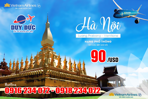 Vietnam Airlines khuyến mãi vé từ Hà Nội – Lào