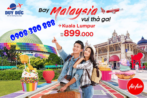 Bay Malaysia thả ga cùng AirAsia giá chỉ 899k