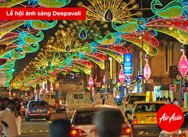 Bay Malaysia thả ga cùng AirAsia giá chỉ 899k Lễ hội ánh sáng Deepavali