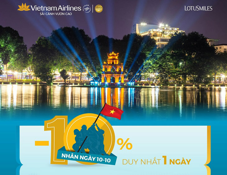 Vietnam Airlines ưu đãi giá vé mừng giải phóng Thủ Đô