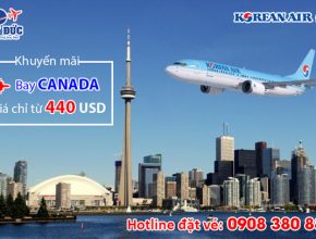 Korean Air khuyến mãi giá vé từ TPHCM đi Canada