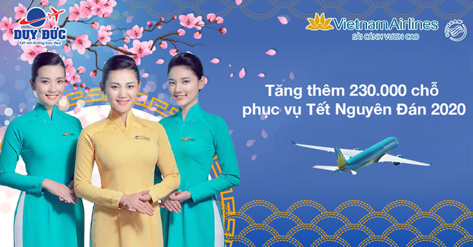 Vietnam Airlines tăng thêm 230.000 chỗ phục vụ Tết 2020