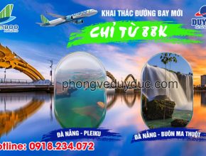 Bamboo Airways mở đường bay mới Đà Nẵng - Buôn Ma Thuột/Pleiku