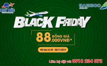 Bamboo Airways ưu đãi giá vé dịp Black Friday chỉ từ 88K